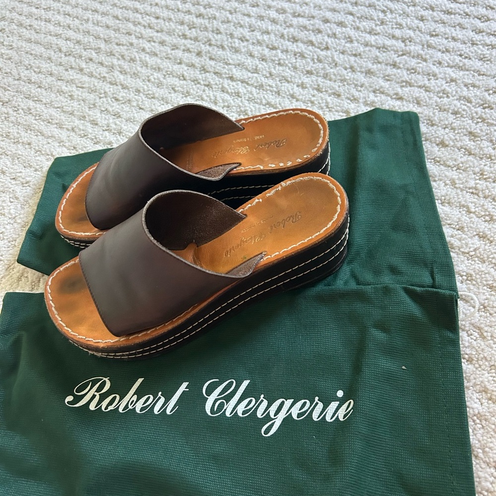 Robert Clergerie Brown Platform Shoes